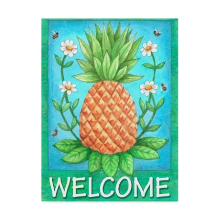 Melinda Hipsher 'Pineapple Welcome' Canvas Art,35x47